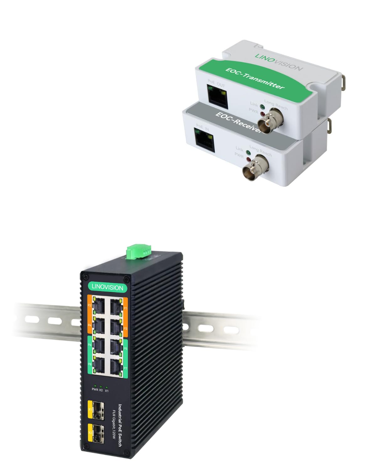 Amazon.com: LINOVISION POE Over Coax Converter and Industrial 8